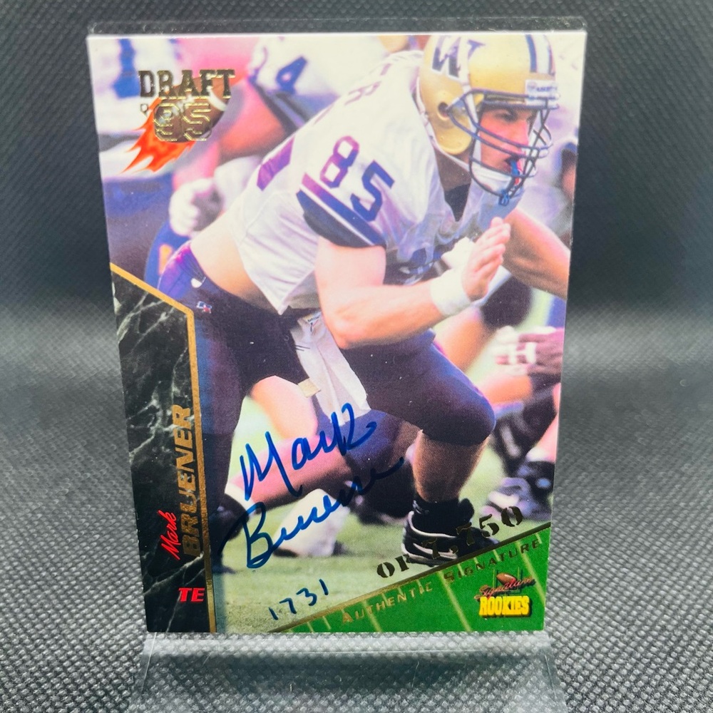 Autographed Football Trading Card Mark Bruner.